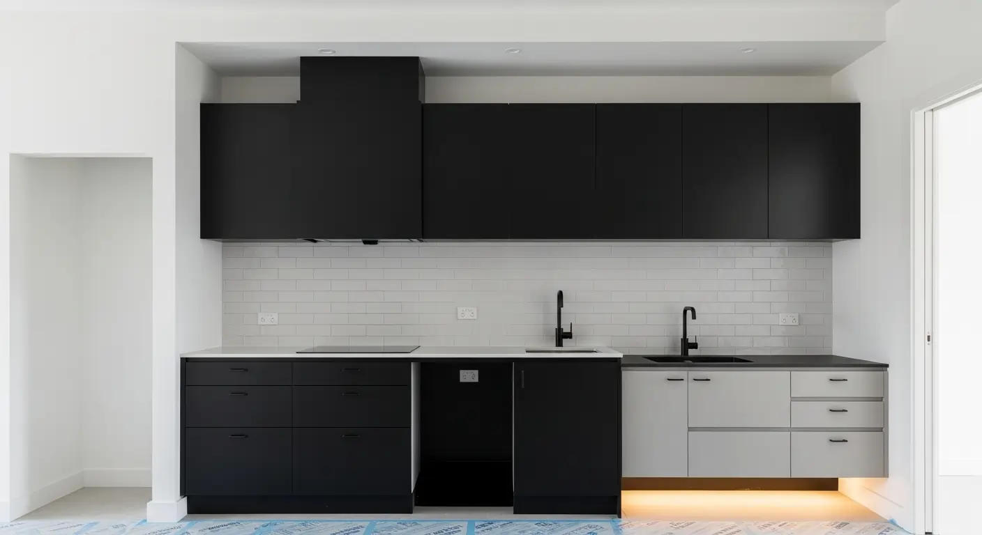 Charcoal Black Kitchen Cabinet –Trending Aluminium Kitchen Cabinet Colors Singapore