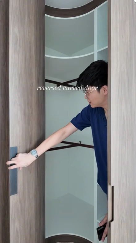 reversed curved door singapore