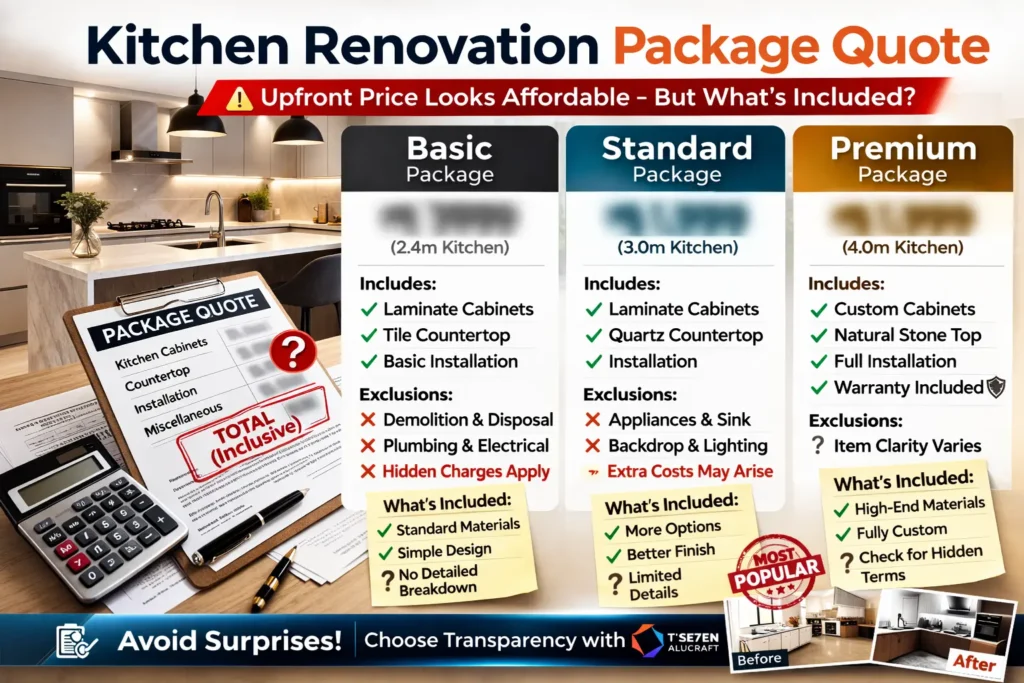 Itemised vs Package Kitchen Renovation Quotes