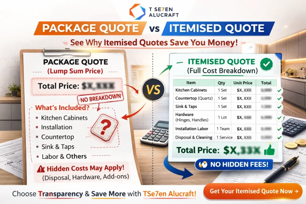 Itemised vs Package Kitchen Renovation Quotes
