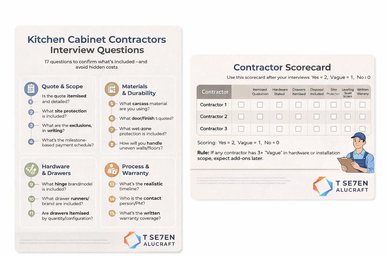 Kitchen Cabinet Contractors Interview Questions