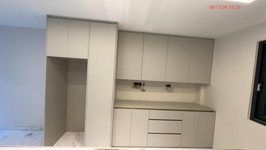 modern aluminium kitchen cabinet wall unit Singapore
