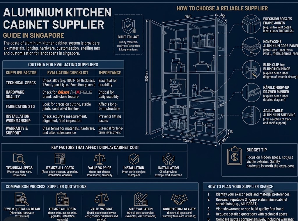How To Choose An Aluminium Kitchen Cabinet Supplier In Singapore