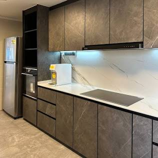 modern aluminium kitchen cabinet